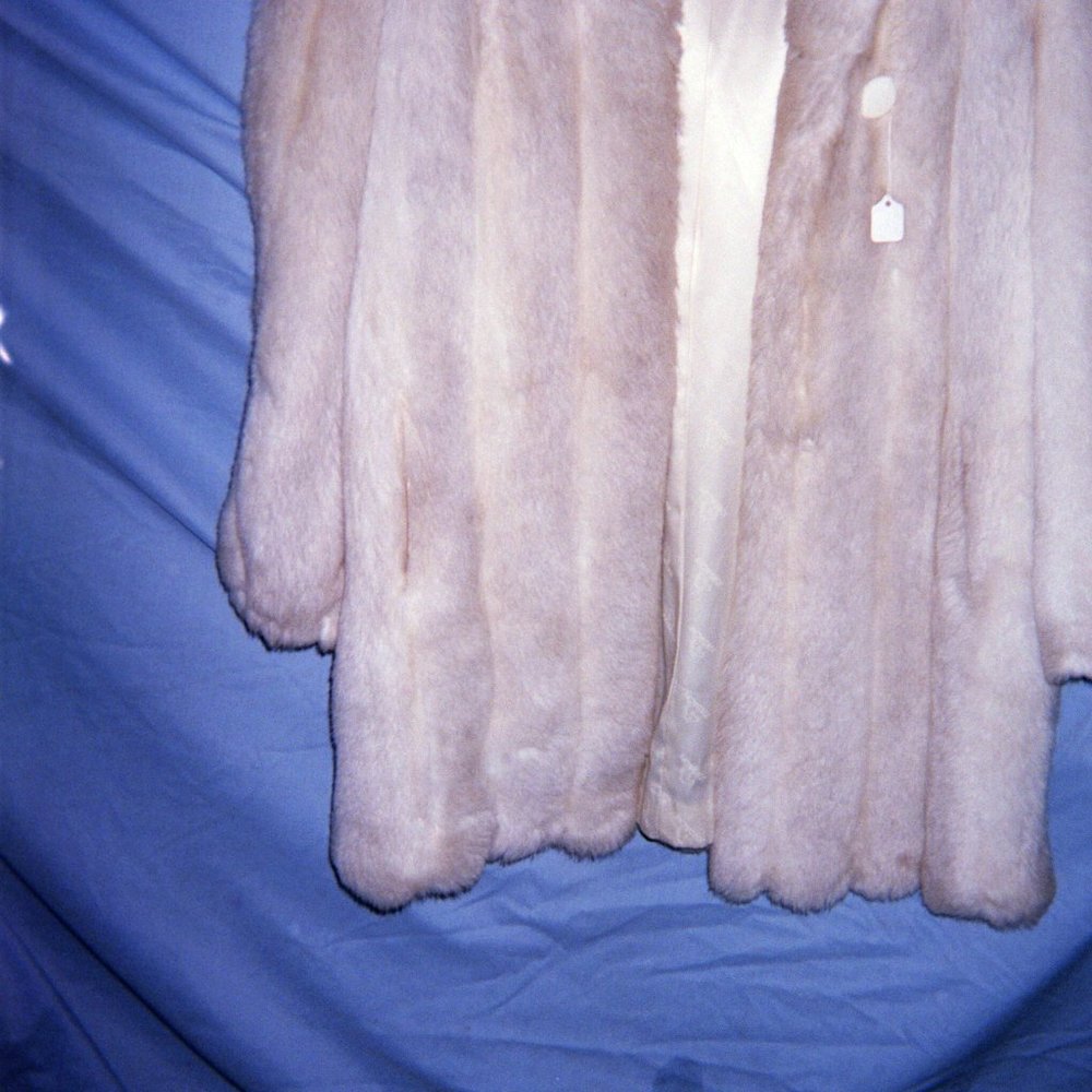 Vintage Ladies White Fur Jacket